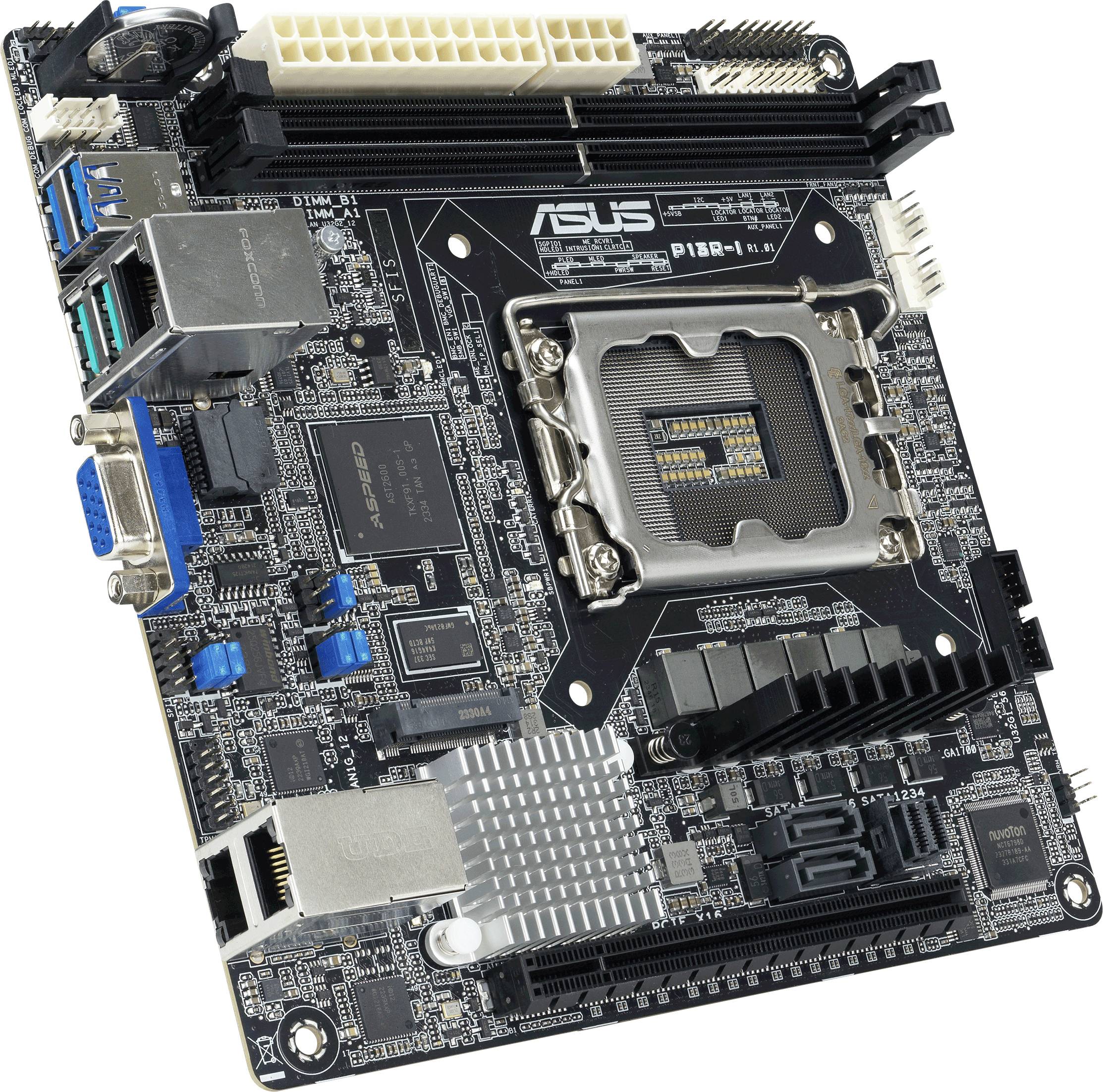 Asus P13R-I Mainboard Sockel (PC) Intel® LGA 1700 Formfaktor (Details) Mini-ITX Mainboard-Chipsatz Intel® C262