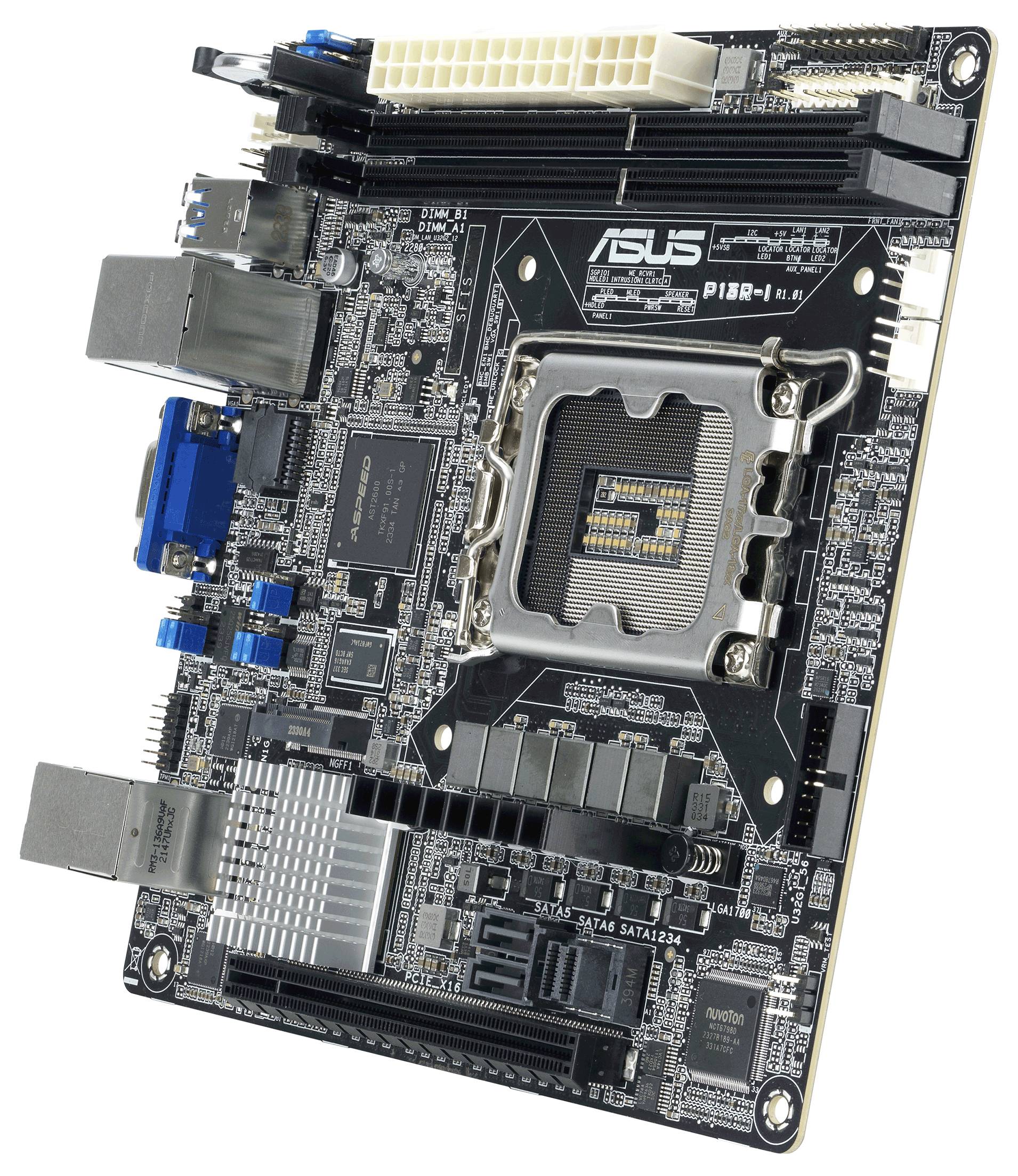 Asus P13R-I Mainboard Sockel (PC) Intel® LGA 1700 Formfaktor (Details) Mini-ITX Mainboard-Chipsatz Intel® C262