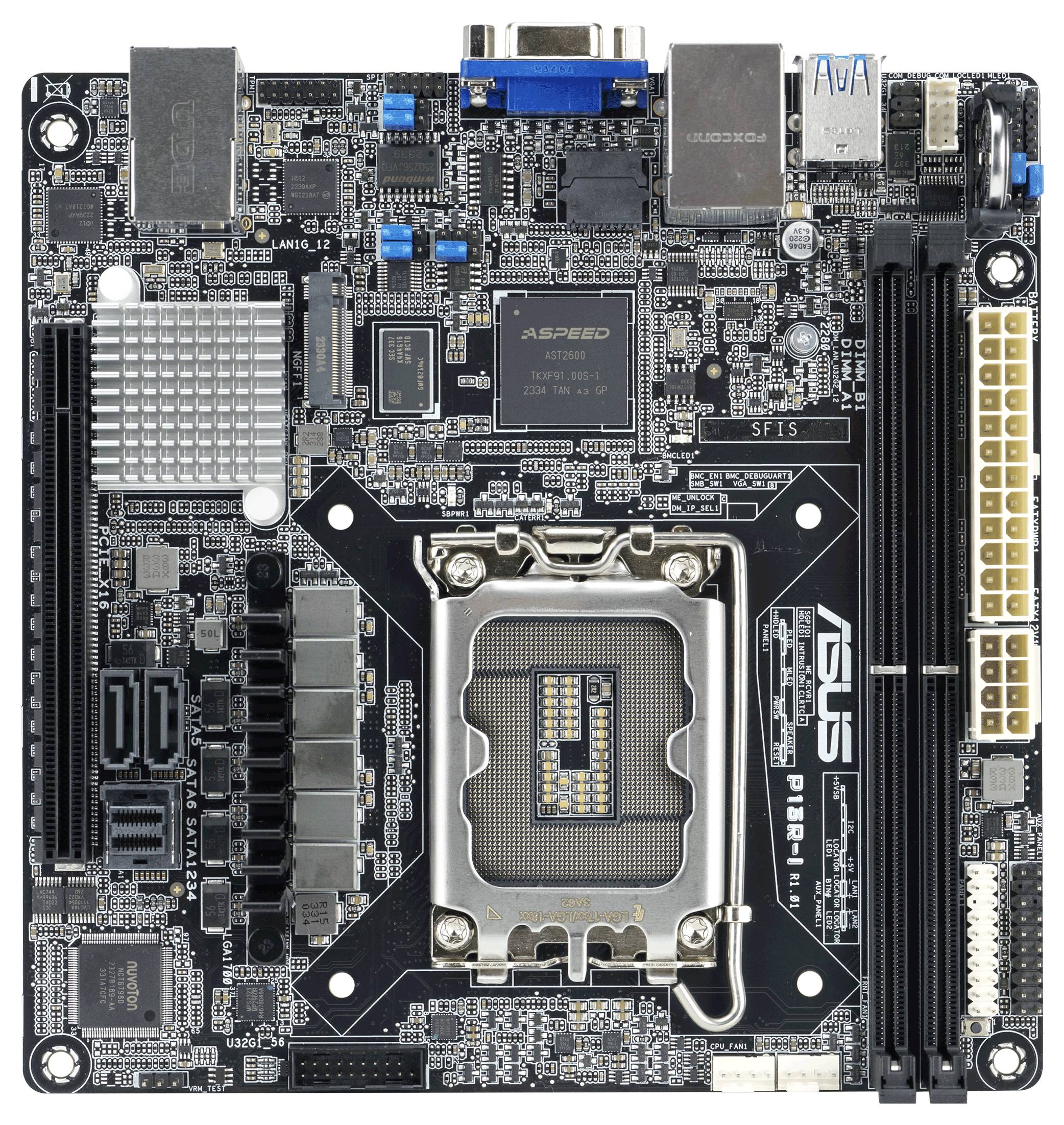 Asus P13R-I Mainboard Sockel (PC) Intel® LGA 1700 Formfaktor (Details) Mini-ITX Mainboard-Chipsatz Intel® C262