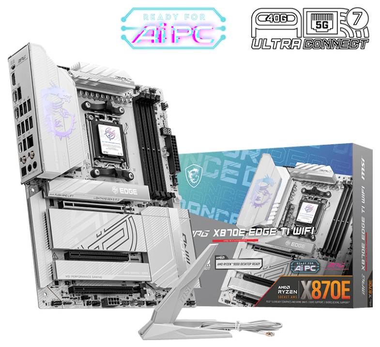 MSI MAG X870E Mainboard Formfaktor (Details) ATX Mainboard-Chipsatz AMD® X870
