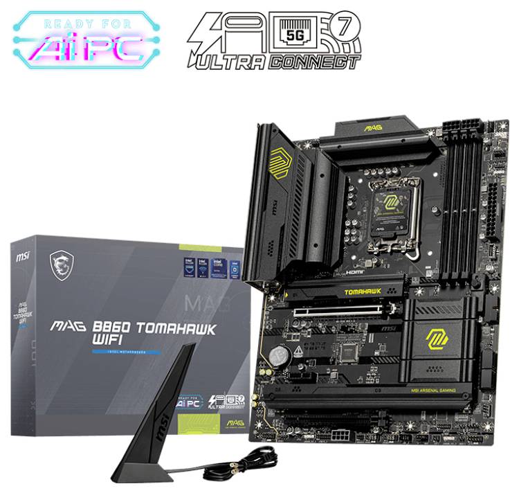 MSI MAG B860 Mainboard Formfaktor (Details) ATX Mainboard-Chipsatz Intel® B860