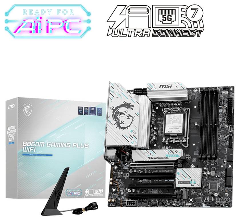 MSI B860M Mainboard Formfaktor (Details) Micro-ATX Mainboard-Chipsatz Intel® B860