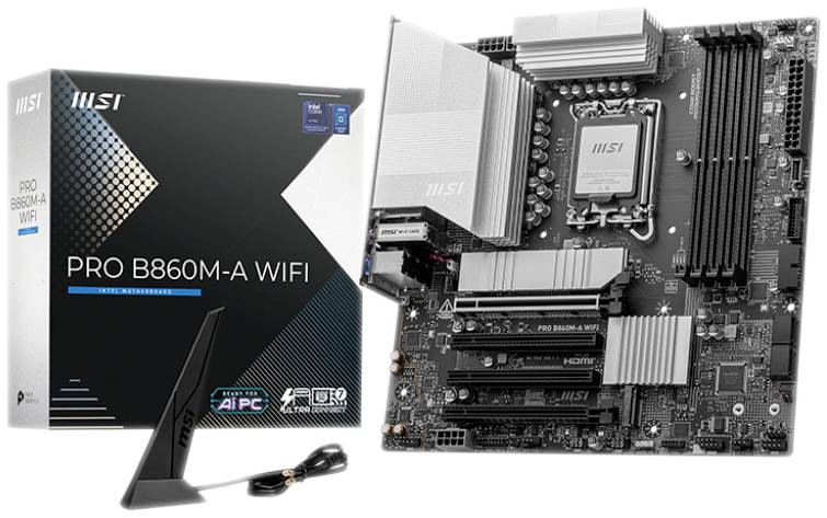 MSI B860M-A Mainboard Formfaktor (Details) Micro-ATX Mainboard-Chipsatz Intel® B860