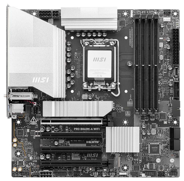 MSI B860M-A Mainboard Formfaktor (Details) Micro-ATX Mainboard-Chipsatz Intel® B860