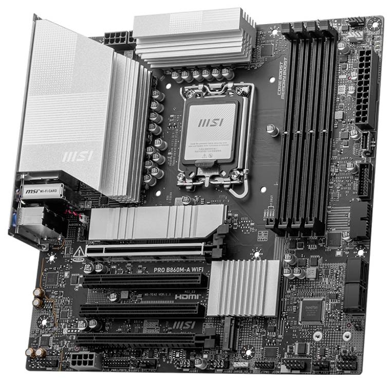 MSI B860M-A Mainboard Formfaktor (Details) Micro-ATX Mainboard-Chipsatz Intel® B860