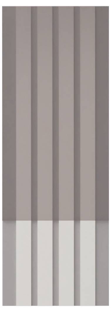 Diagonal rotiertes Quadrat-Grafikdesign mit alternierenden hellgrauen und dunkelgrauen Streifen, ähnlich einer strukturierten Kachel oder Platte.