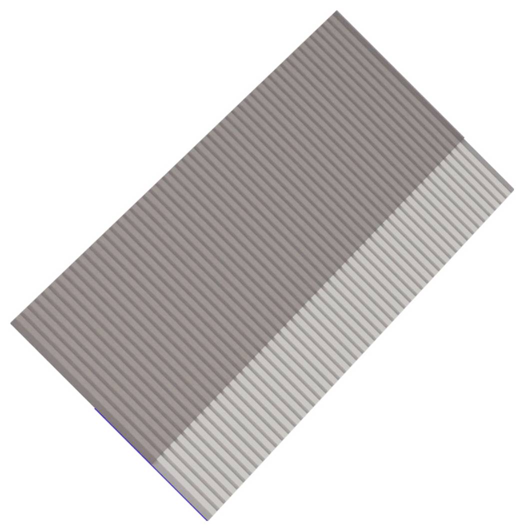 Diagonales gestreiftes rechteckiges Blatt mit einem dunkleren braunen oberen Bereich und einem helleren grauen unteren Bereich auf weißem Hintergrund.