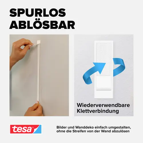 Tesa Powerstrips CLICK Medium 16x 2 Stück (L x B) 80mm x 20mm Inhalt: 16 Paar Tesa Powerstrips CLICK Medium 16x 2 Stück (L x B) 80mm x 20mm Inhalt: 16 Paar