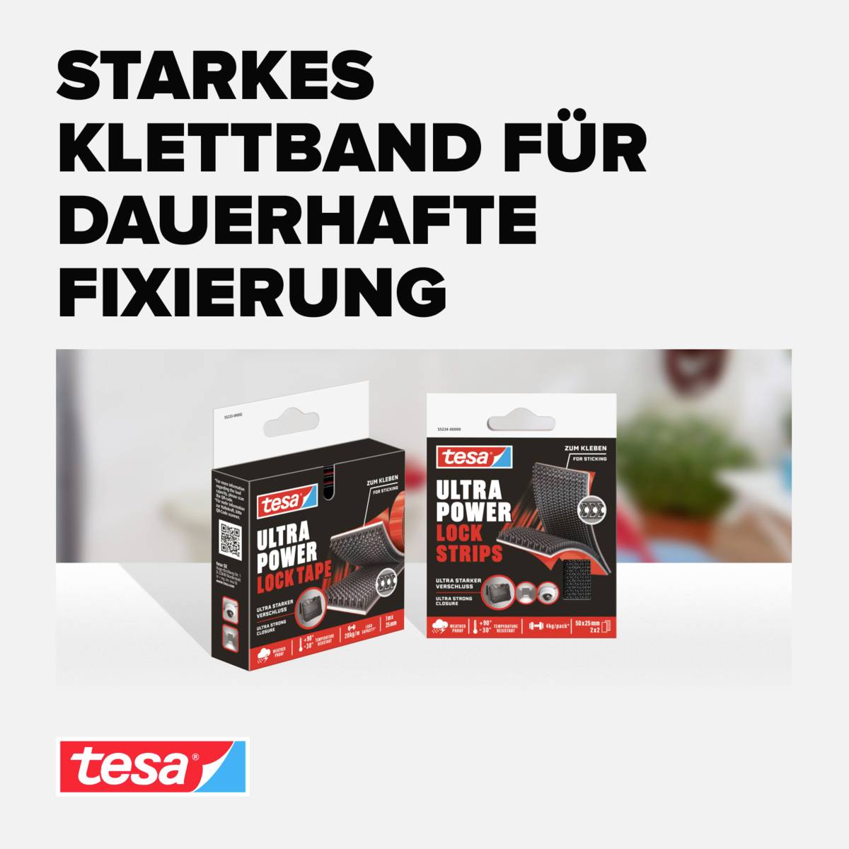Tesa Ultra Power Lock Klettband (L x B) 1m x 25mm 1St.