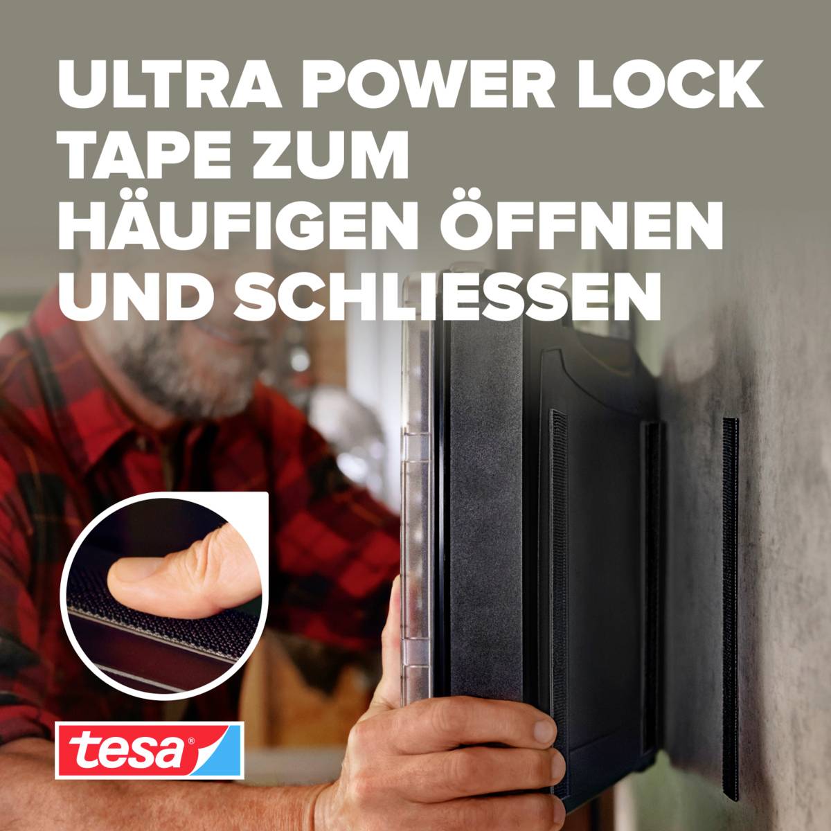 Tesa Ultra Power Lock Klettband (L x B) 50mm x 25mm 2 Paar