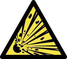 Warnschild Warnung vor explosionsgefährlichen Stoffen 1 St.
