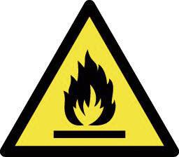 Warnschild Warnung vor feuergefährlichen Stoffen 1 St.