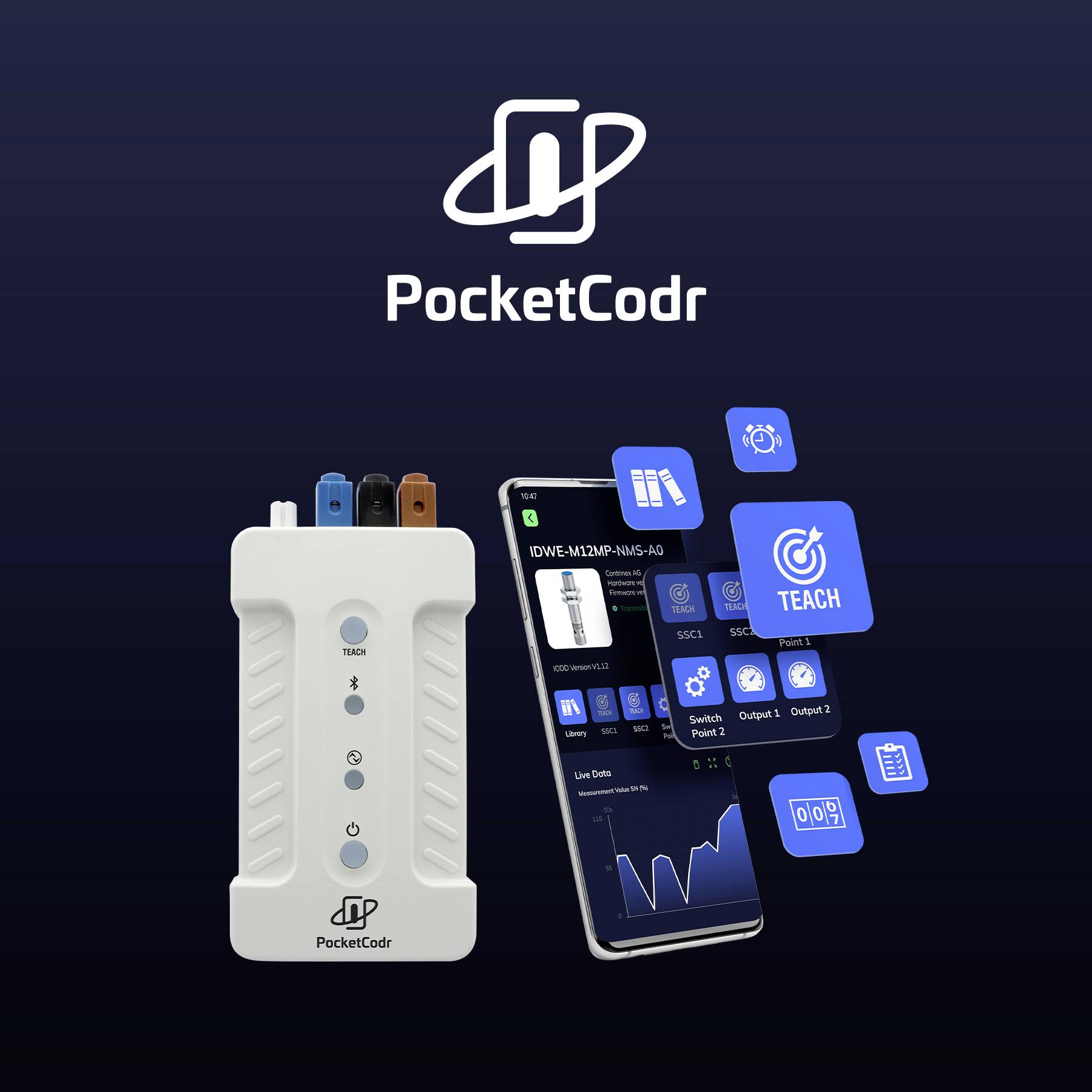 Contrinex 600-100-203 POC-CDR-M12 Gerätekonfigurator 24 V/DC 1St.