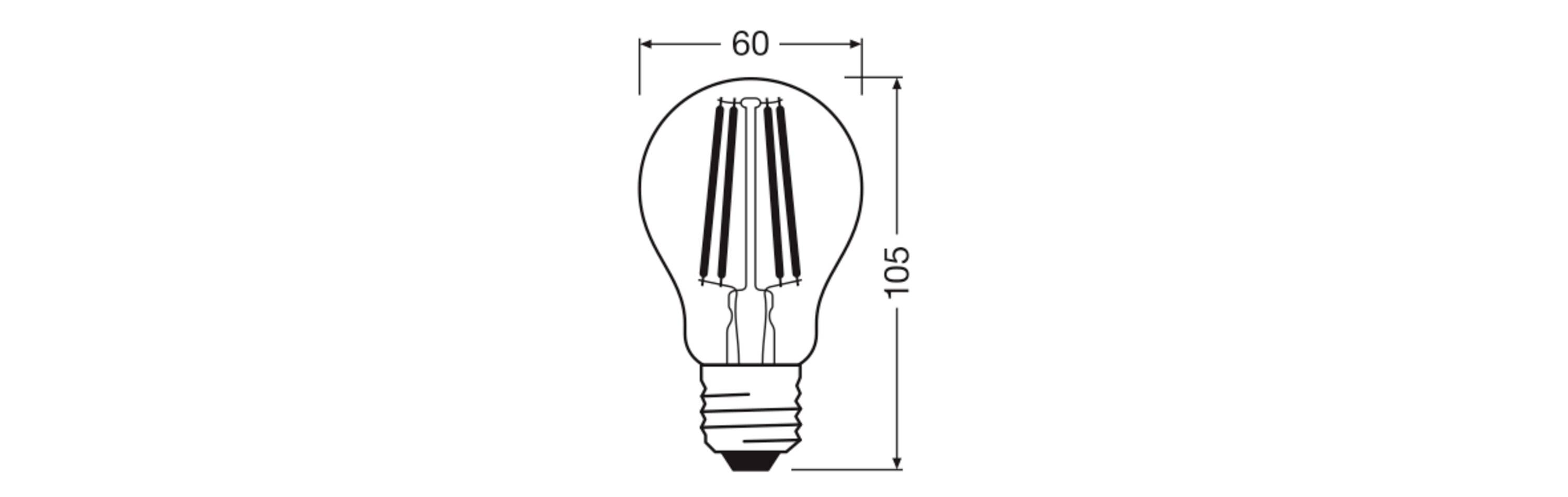 OSRAM HOMELIGHTING AC41124 LED EEK D (A - G) E27 Glühlampenform 11W = 100W Warmweiß (Ø x H) 60mm x 105mm 1St.