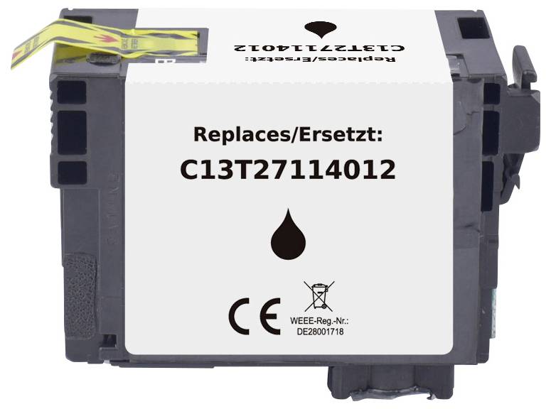 Ersatz-Tintenpatrone, Modell C13T27114012. Kompatibel. Schwarze Tinte. CE- und WEEE-zertifiziert.