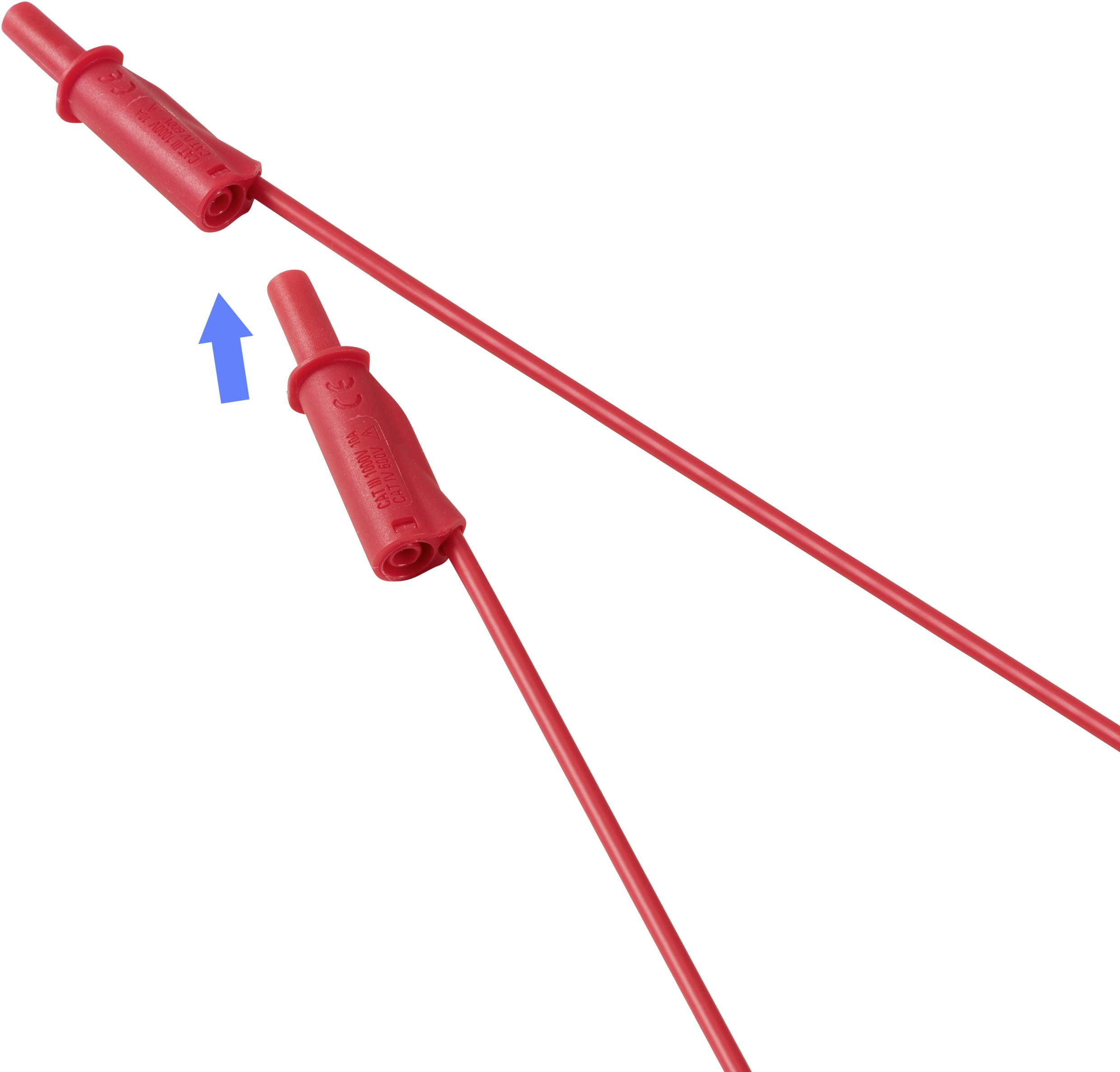 VOLTCRAFT MSB-532 Messleitung 4mm 2m Rot 2,5mm² CAT IV 600V 32A