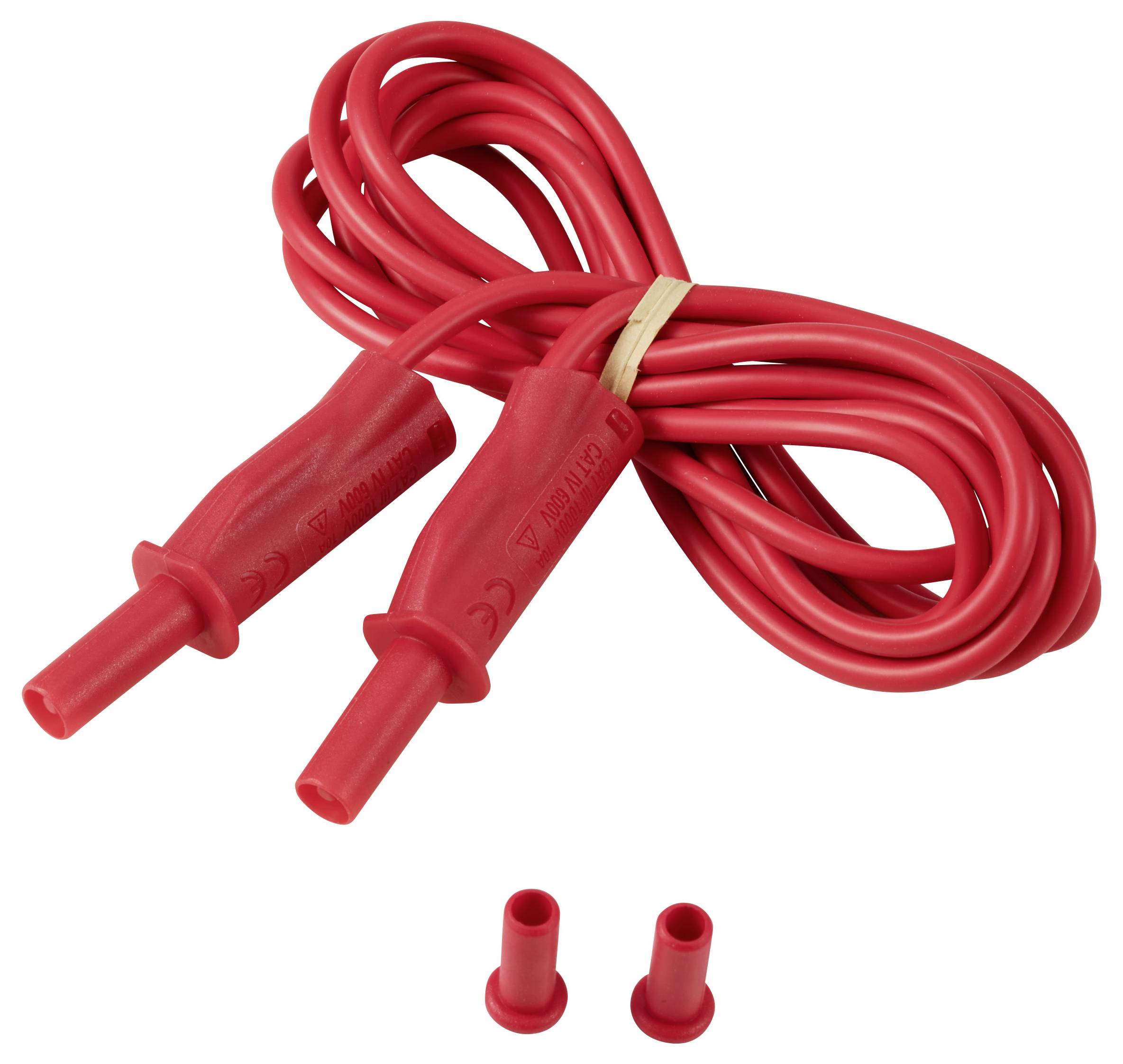 VOLTCRAFT MSB-532 Messleitung 4mm 2m Rot 2,5mm² CAT IV 600V 32A