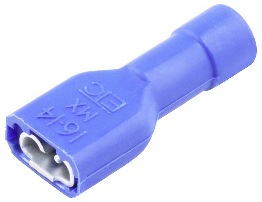 Molex 19003-0132 Flachsteckhülse versilberte Kontakte Steckbreite: 4.75mm Steckdicke: 0.51mm Vollisoliert Blau Carton