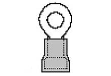 Molex 19073-0027 Ringkabelschuh versilberte Kontakte Querschnitt (max.)=0.8mm² Vollisoliert Rot Carton