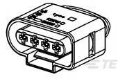 TE Connectivity Leiterplattensteckverbinder Polzahl Gesamt 4 Rastermaß: 6mm 638245-1 Package
