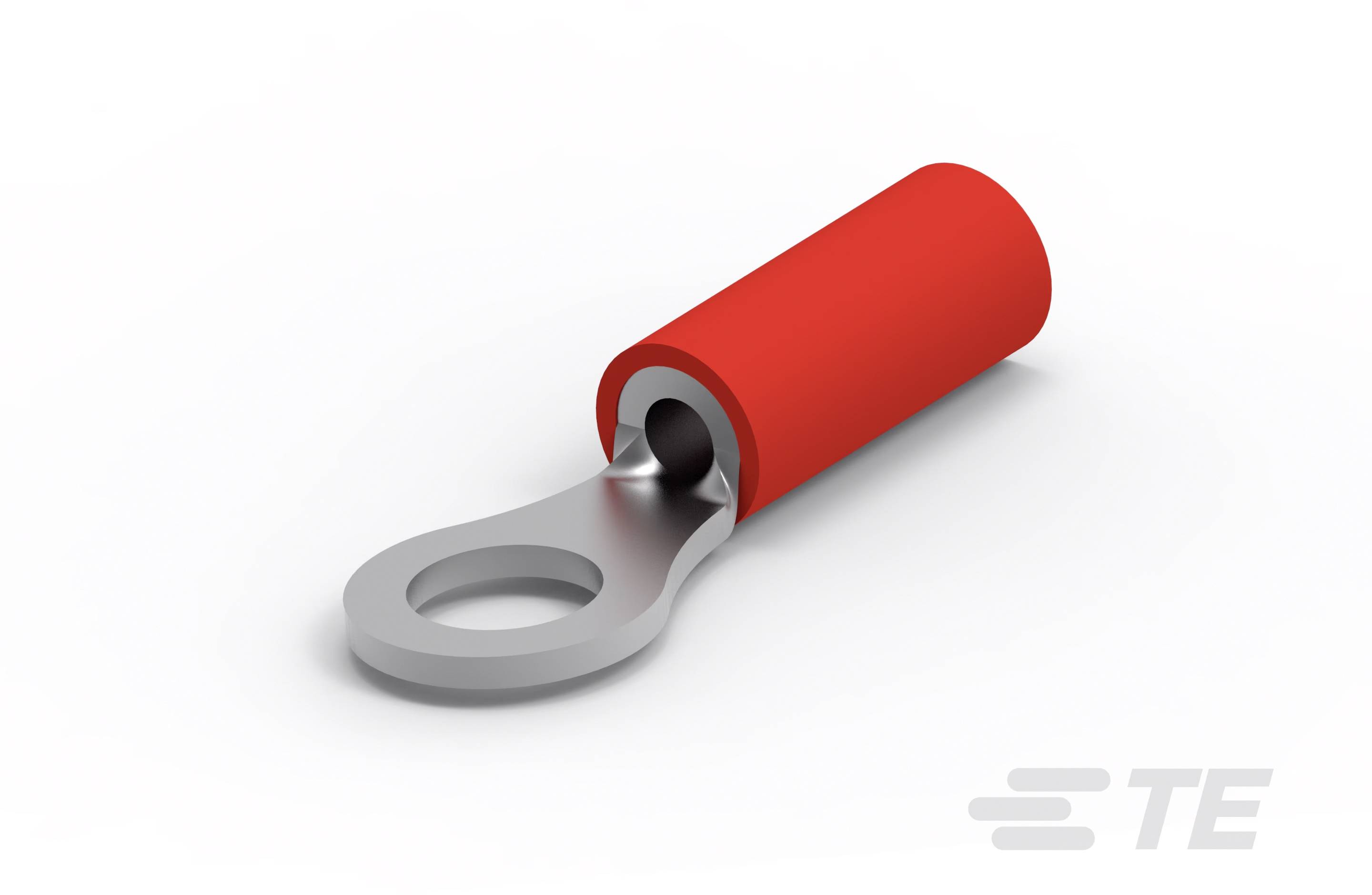 TE Connectivity 171508-5 Ringkabelschuh Querschnitt (max.)=1.42mm² Loch-Ø=4.3mm Teilisoliert Rot Bag