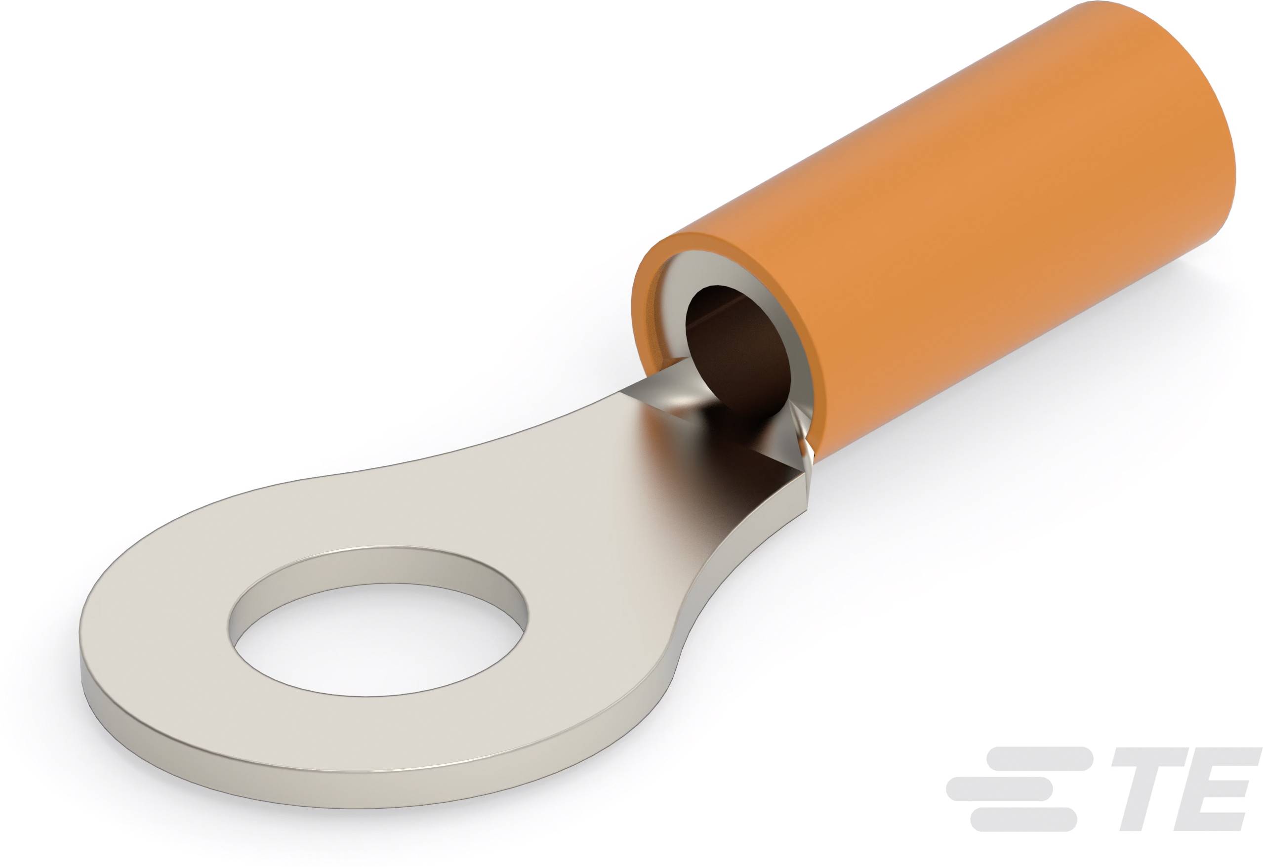 TE Connectivity 323751 Ringkabelschuh Querschnitt (max.)=6.64mm² Loch-Ø=6.73mm Unisoliert Orange Piece