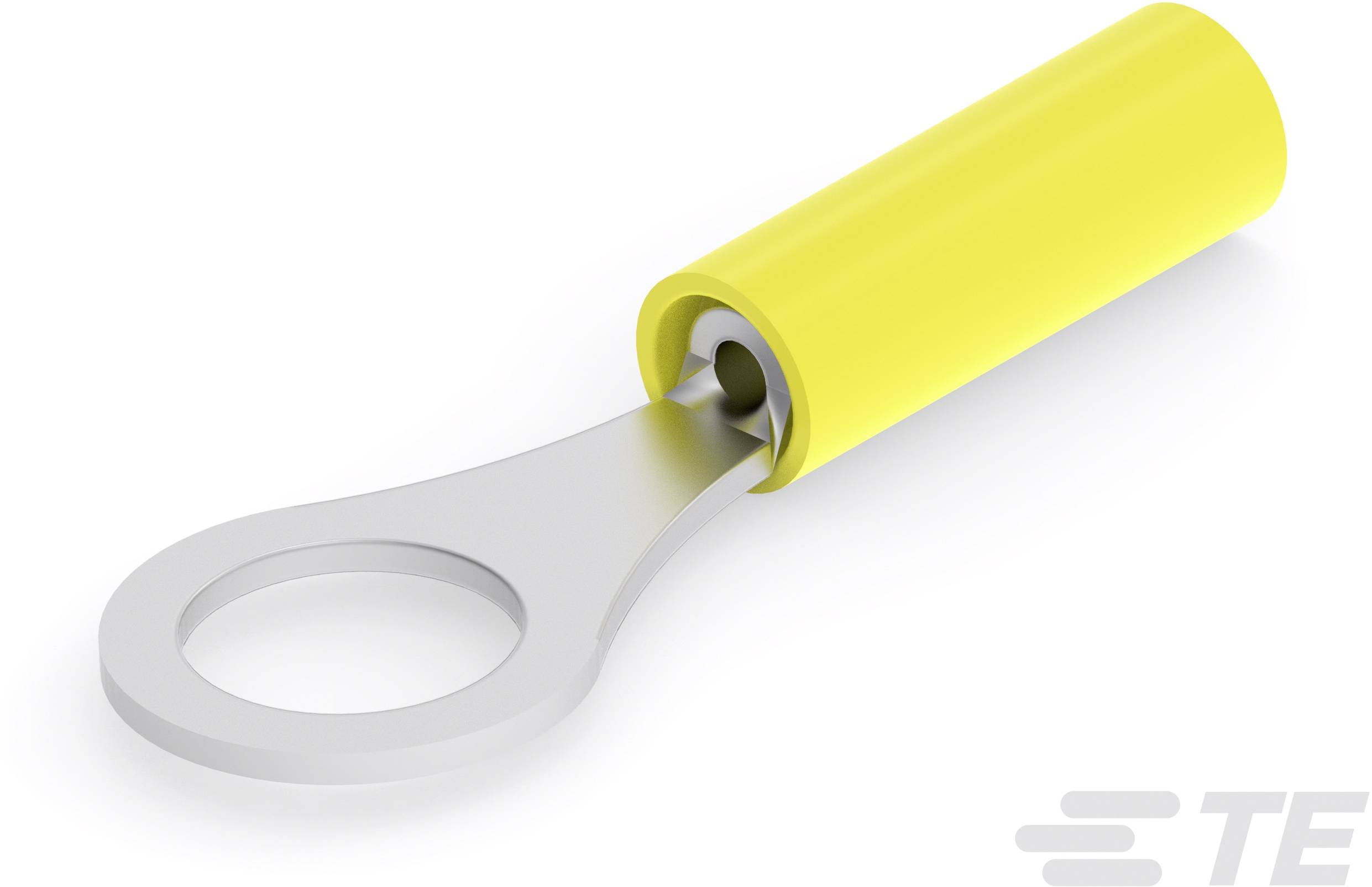 TE Connectivity 321021 Ringkabelschuh Querschnitt (max.)=0.4mm² Loch-Ø=4.34mm Teilisoliert Piece