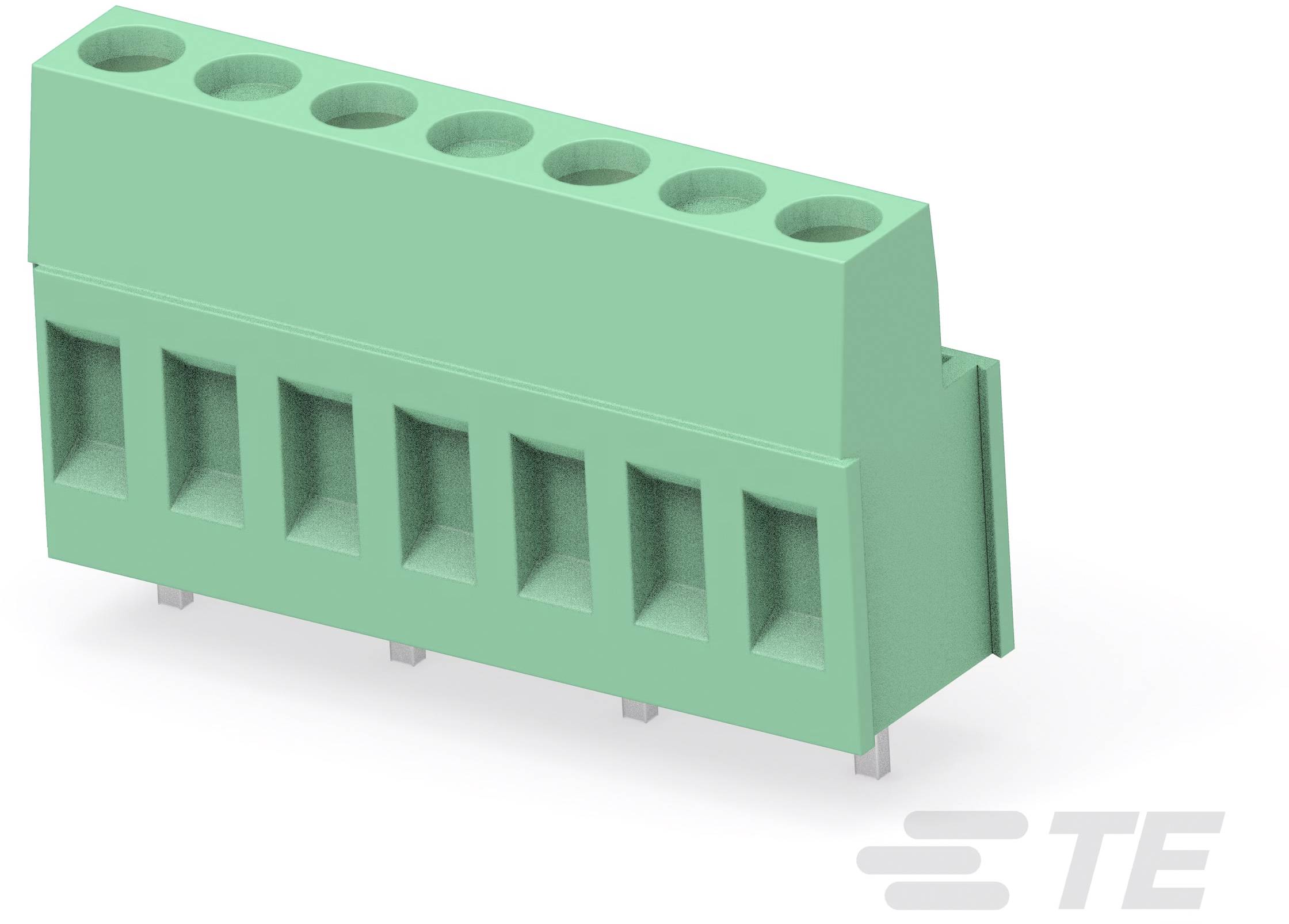 TE Connectivity 282858-5 Verbindungsklemme flexibel: 0.05-3mm² starr: 0.05-3mm² Polzahl: 5 Grün Carton