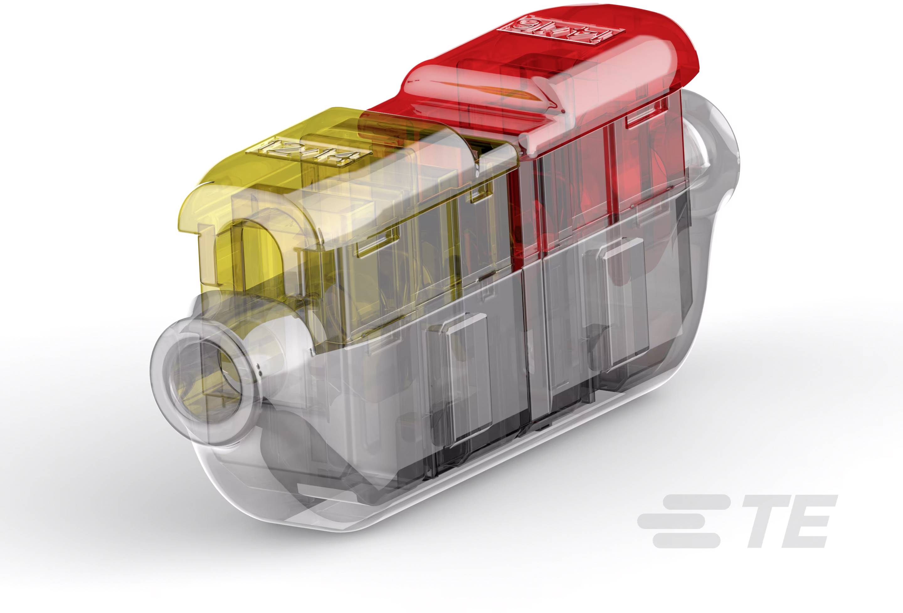 TE Connectivity 2213600-2 Verbindungsklemme flexibel: 0.75-4mm² starr: 0.75-4mm² Rot, Gelb Box
