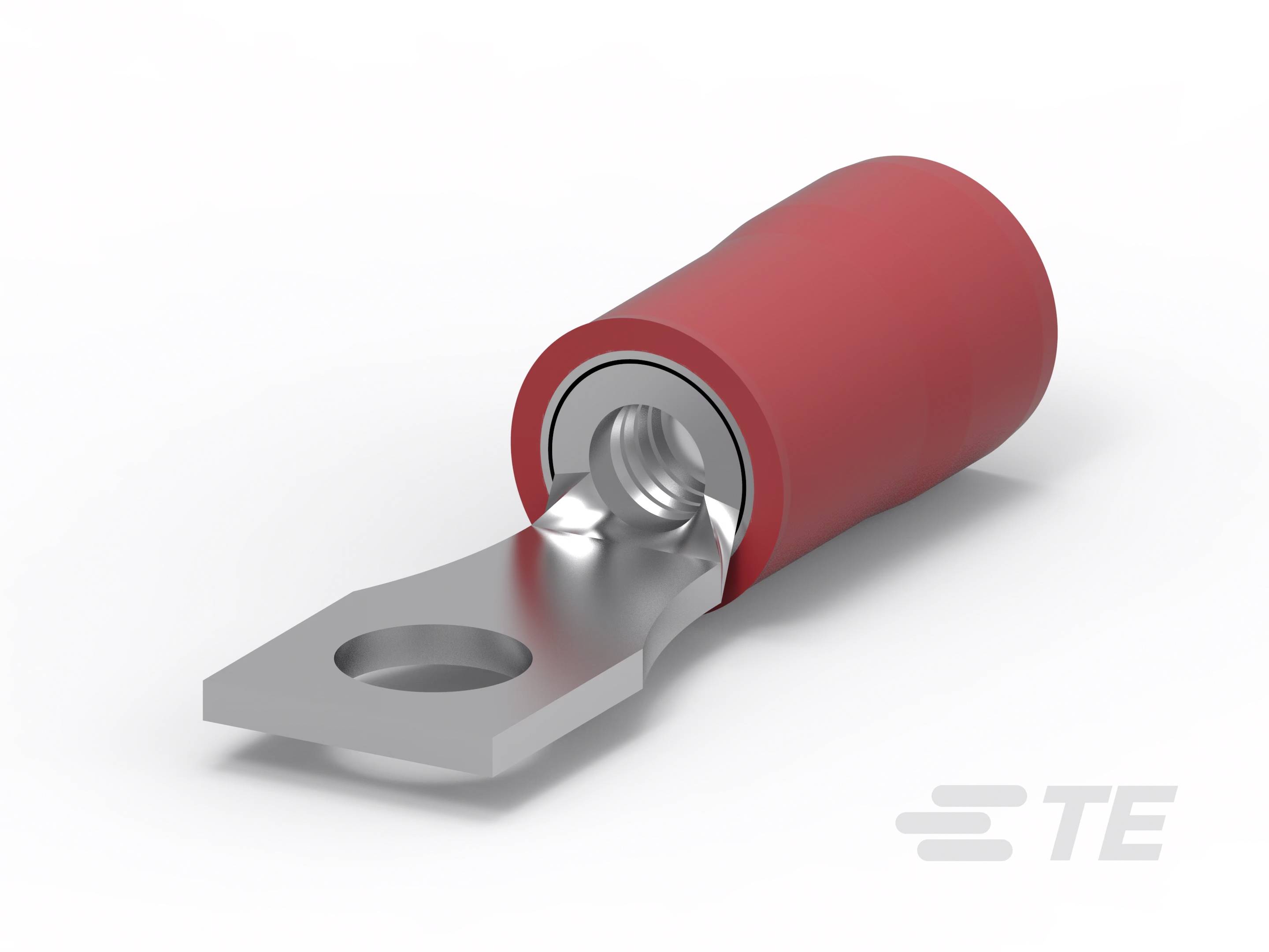 TE Connectivity 320629 Ringkabelschuh Querschnitt (max.)=1.42mm² Loch-Ø=3.51mm Teilisoliert Box