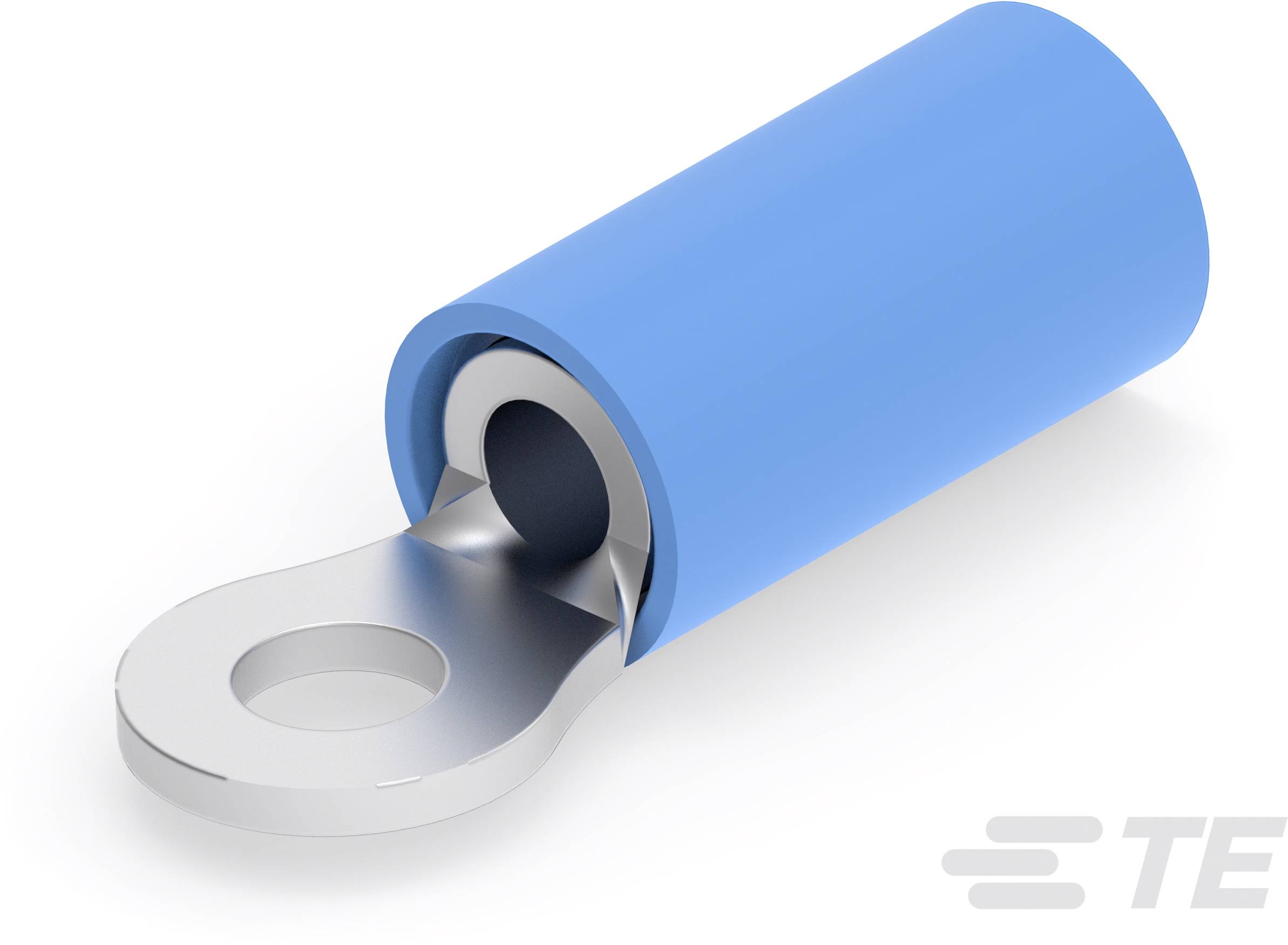 TE Connectivity 324159 Ringkabelschuh Querschnitt (max.)=2.62mm² Loch-Ø=3.02mm Teilisoliert Piece