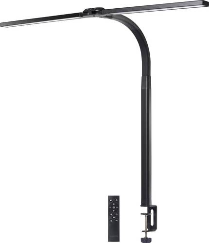 Sygonix SY-6735644 LED-Schreibtischleuchte mit Klemmfuß LED LED 24 W EEK: F (A - G) Schwarz