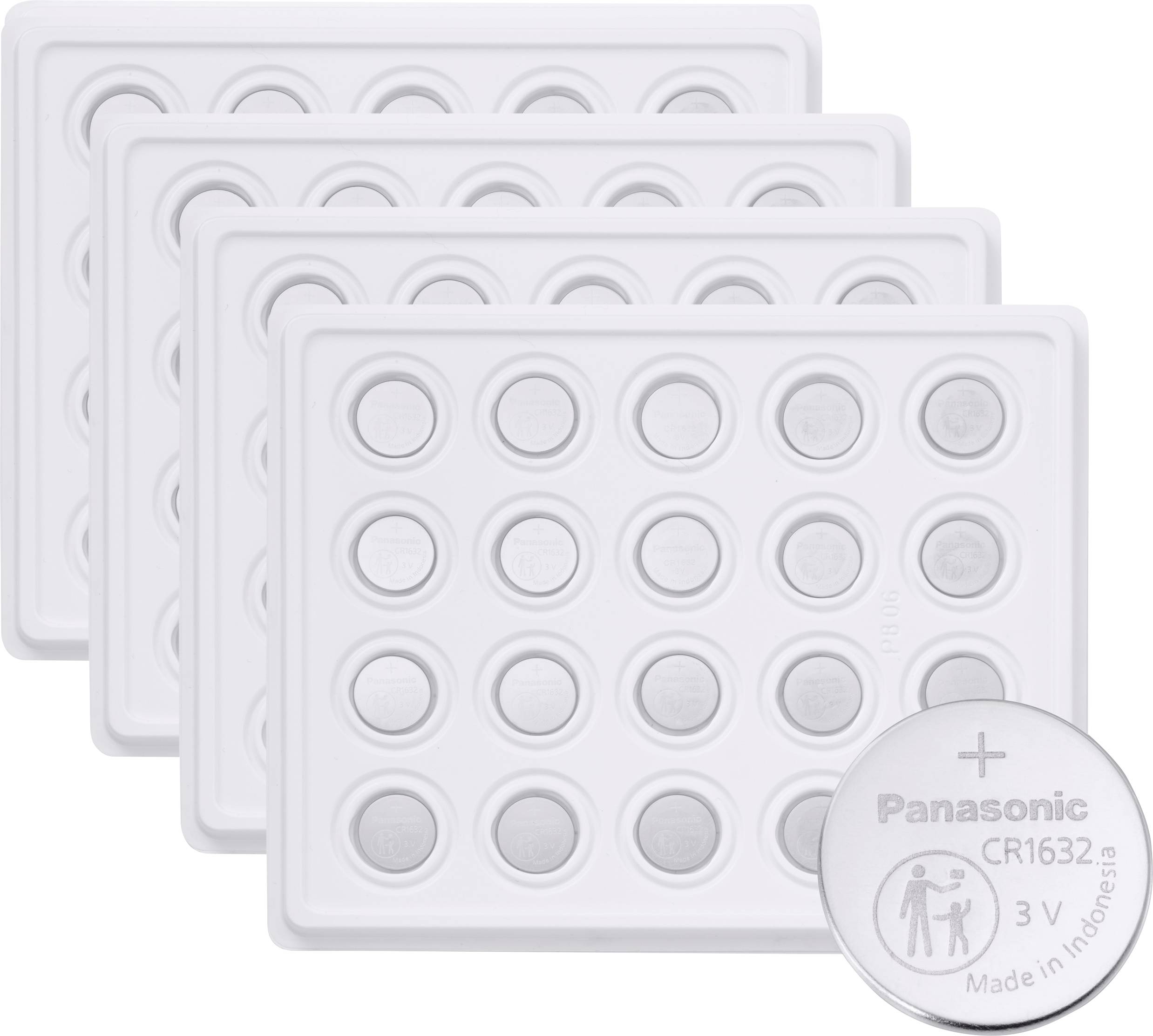 Panasonic Knopfzelle CR 1632 3V 800 St. 140 mAh Lithium CR1632