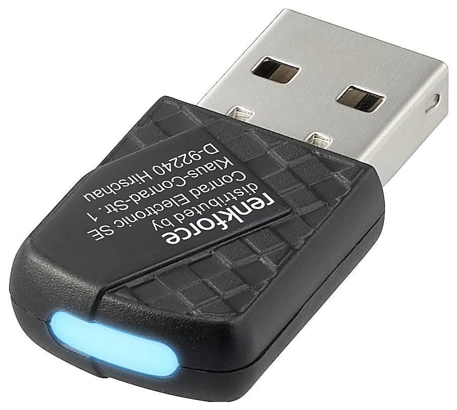 Renkforce RF-WFBTA-200 WLAN- / Bluetooth®-Adapter USB-A (USB 2.0) 886MBit/s