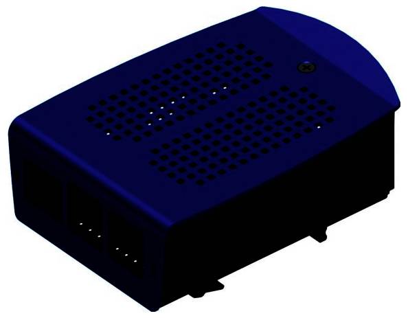 Fischer Elektronik SBC-Gehäuse Passend für (Entwicklungskits): Raspberry Pi® zur Hutschienenmontage Blau, Schwarz (eloxiert)