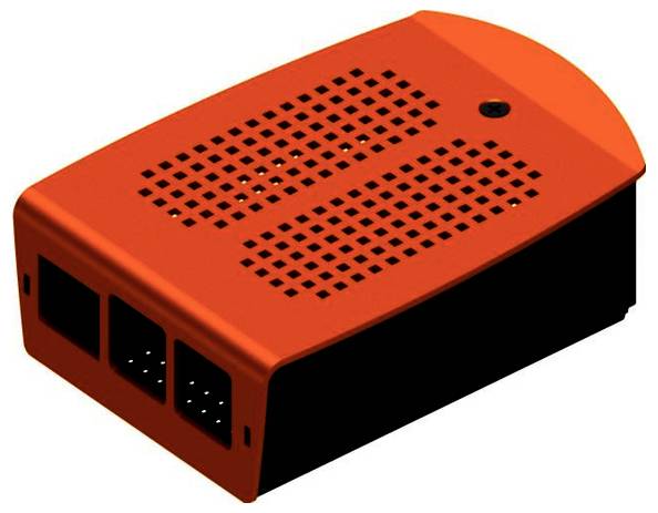 Fischer Elektronik SBC-Gehäuse Passend für (Entwicklungskits): Raspberry Pi® Orange, Schwarz