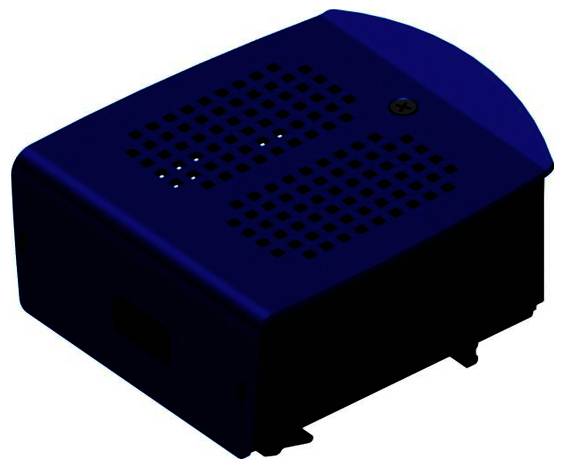 Fischer Elektronik SBC-Gehäuse Passend für (Entwicklungskits): Raspberry Pi® zur Hutschienenmontage Blau, Schwarz (eloxiert)