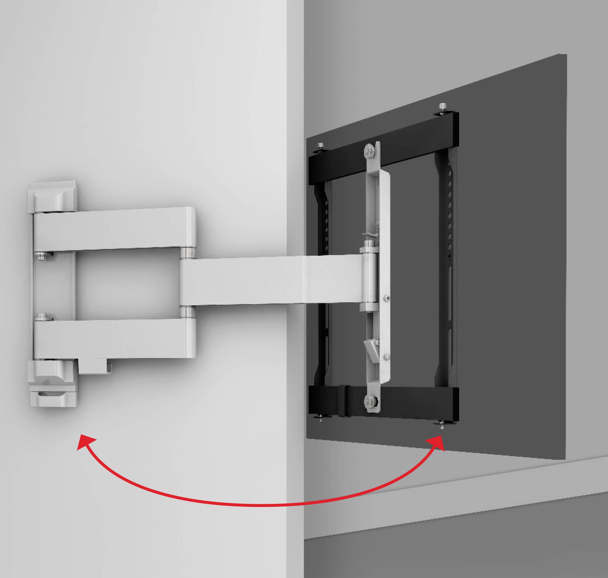One For All 77" Ultraslim TURN 180 TV-Wandhalterung 81,3cm (32") - 195,6cm (77") Schwenkbar, Ausziehbar