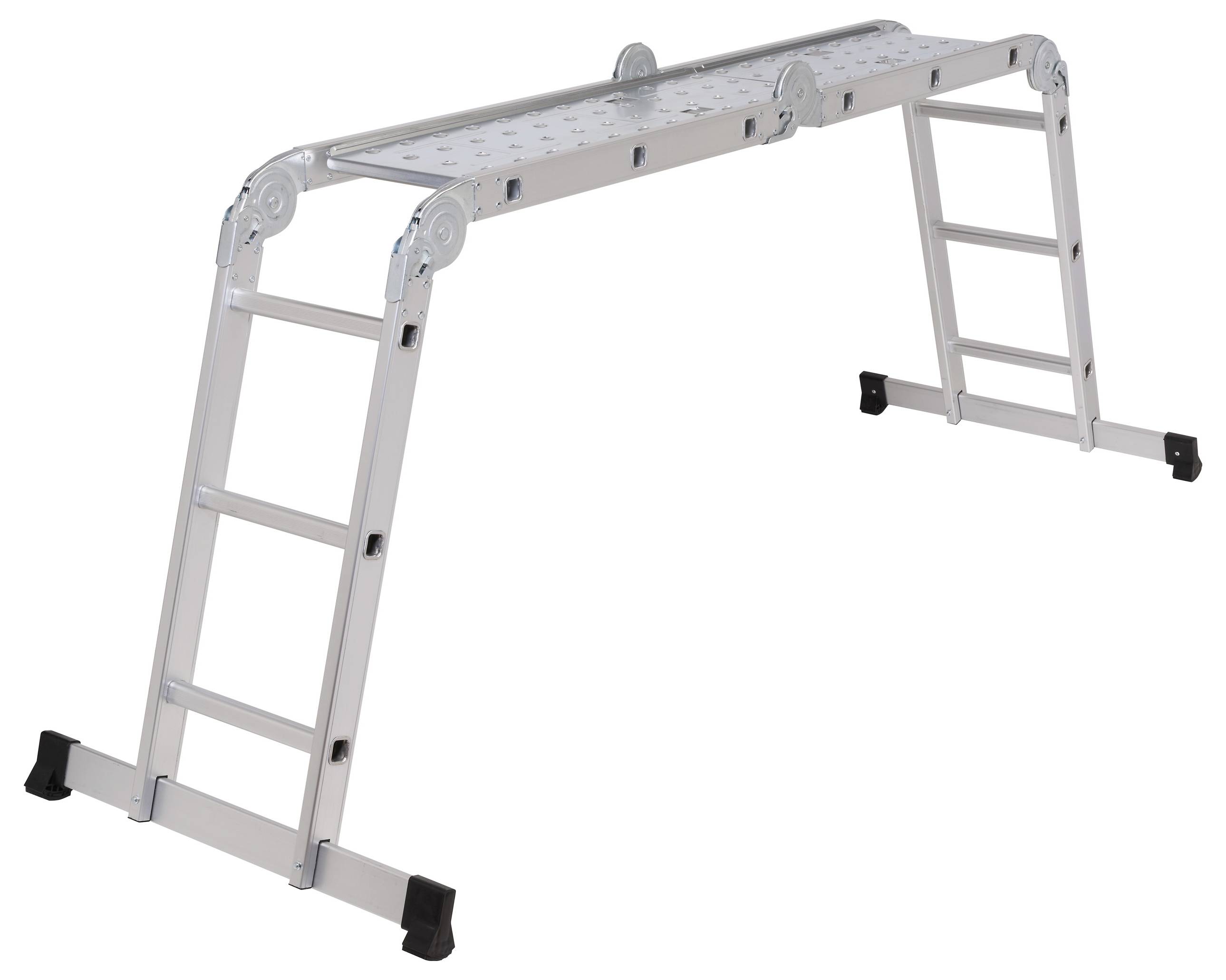 TOOLCRAFT TO-10104645 Aluminium Multifunktionsleiter klappbar Arbeitshöhe (max.): 4.3m Silber 15.7kg