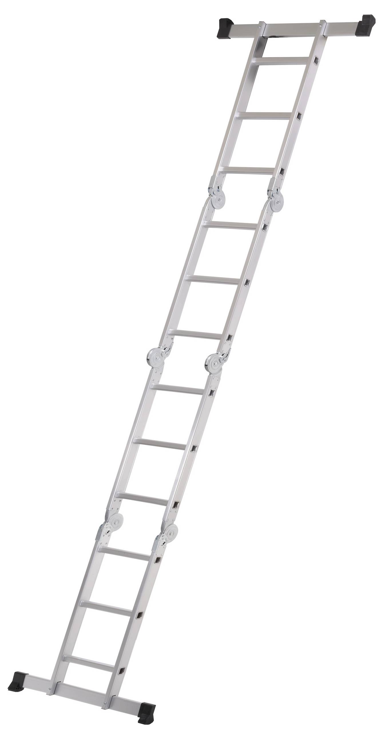 TOOLCRAFT TO-10104645 Aluminium Multifunktionsleiter klappbar Arbeitshöhe (max.): 4.3m Silber 15.7kg