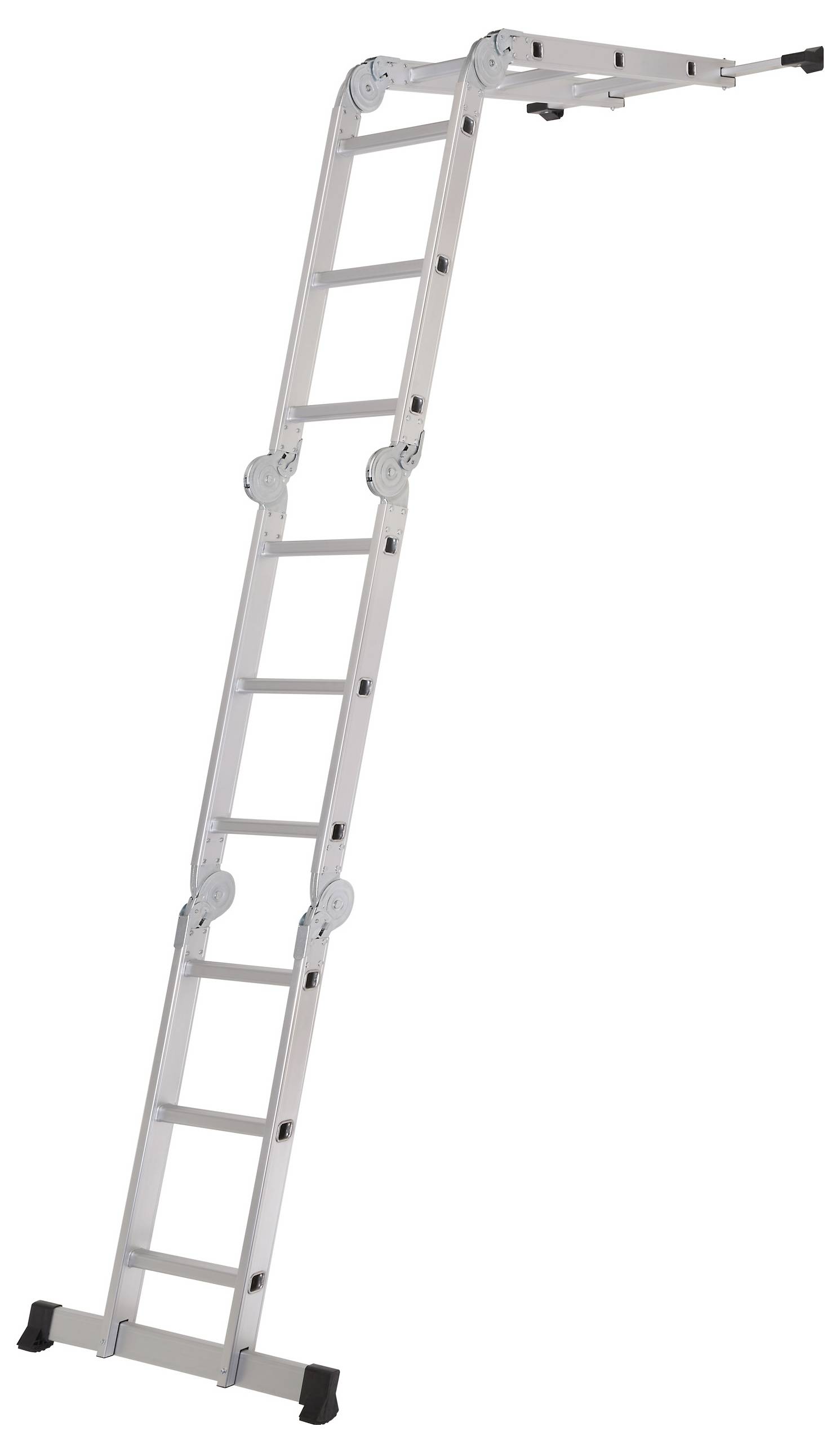 TOOLCRAFT TO-10104645 Aluminium Multifunktionsleiter klappbar Arbeitshöhe (max.): 4.3m Silber 15.7kg