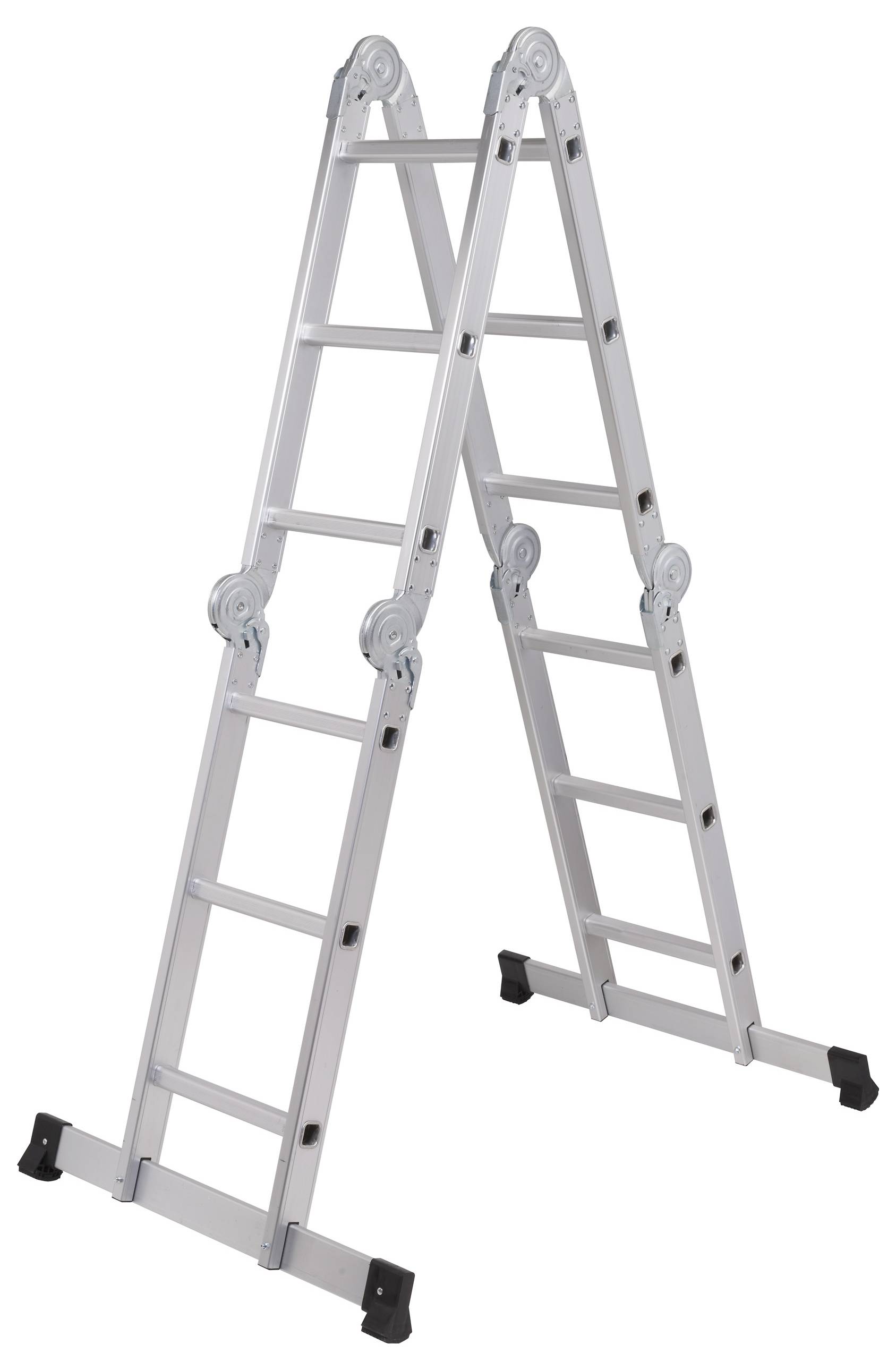 TOOLCRAFT TO-10104645 Aluminium Multifunktionsleiter klappbar Arbeitshöhe (max.): 4.3m Silber 15.7kg