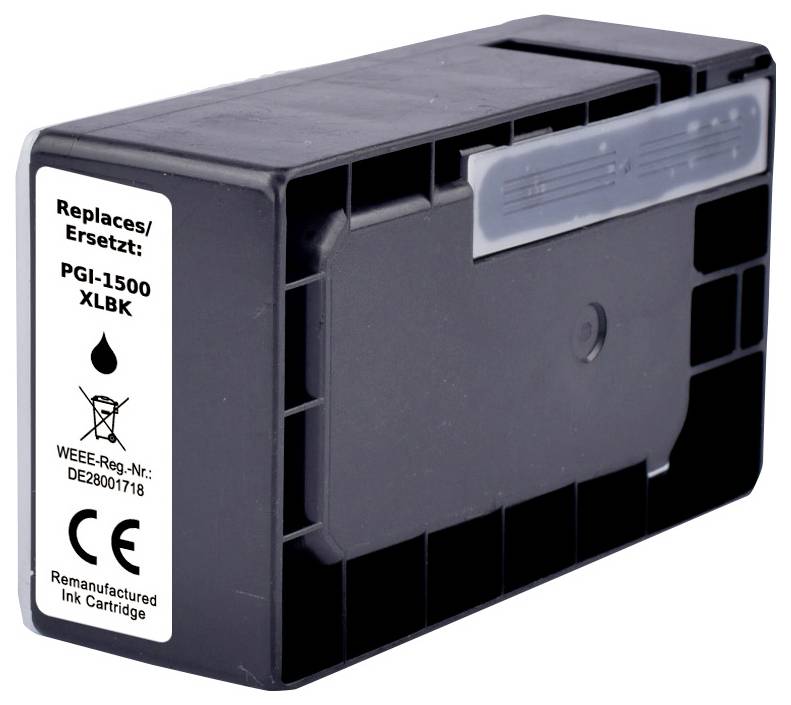 Eine schwarze Druckerpatrone mit der Aufschrift 