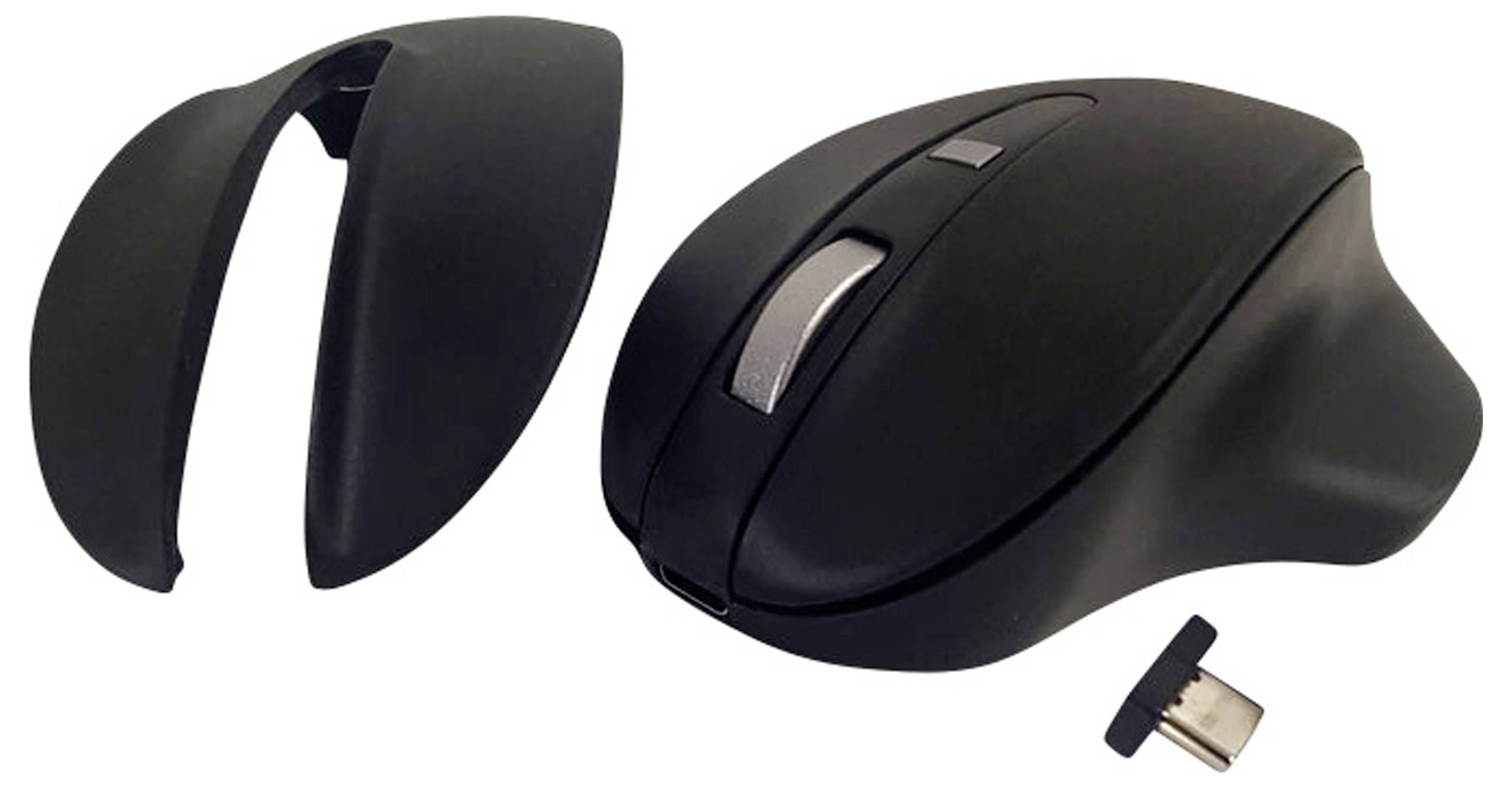 Matias M20DCBB Ergonomische Maus Kabellos Optisch Schwarz 4 Tasten 1000 dpi, 1600 dpi Ergonomisch