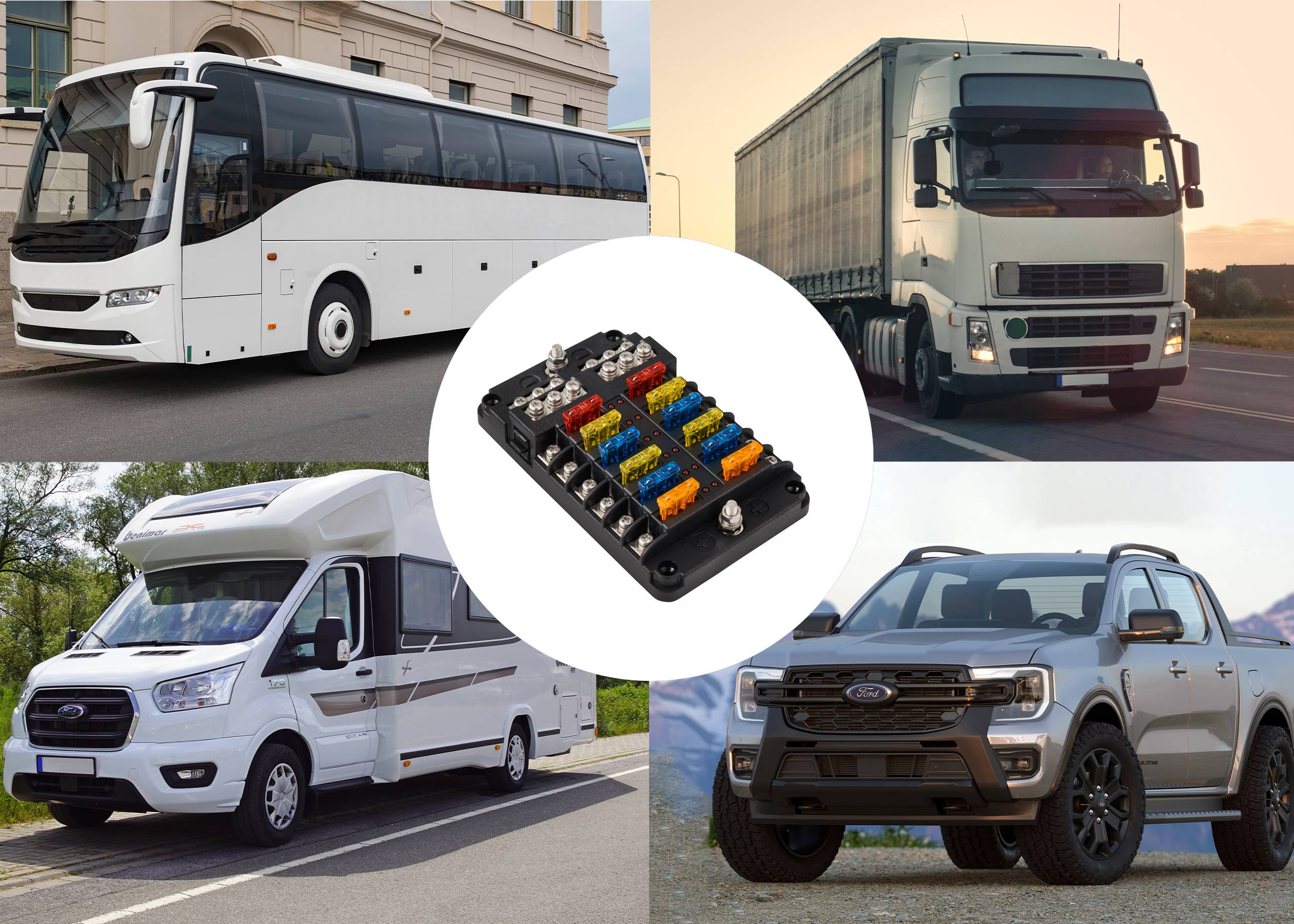 TRU COMPONENTS SICHERUNGS BOX 12-tlg TC-13473380 5 A, 10 A, 15 A, 20A