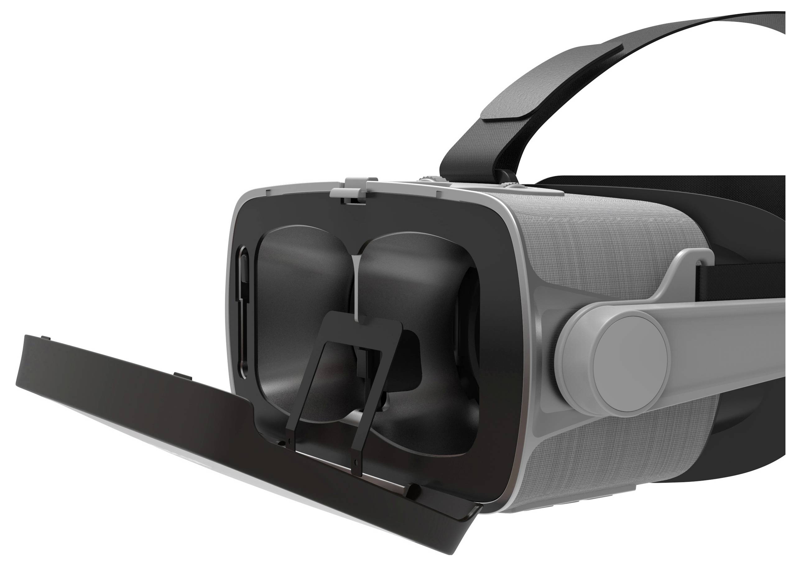 VR SHINECON G07E_01 Virtual Reality Brille Schwarz/Grau Geeignet für (VR-/AR-Brillen): Smartphone
