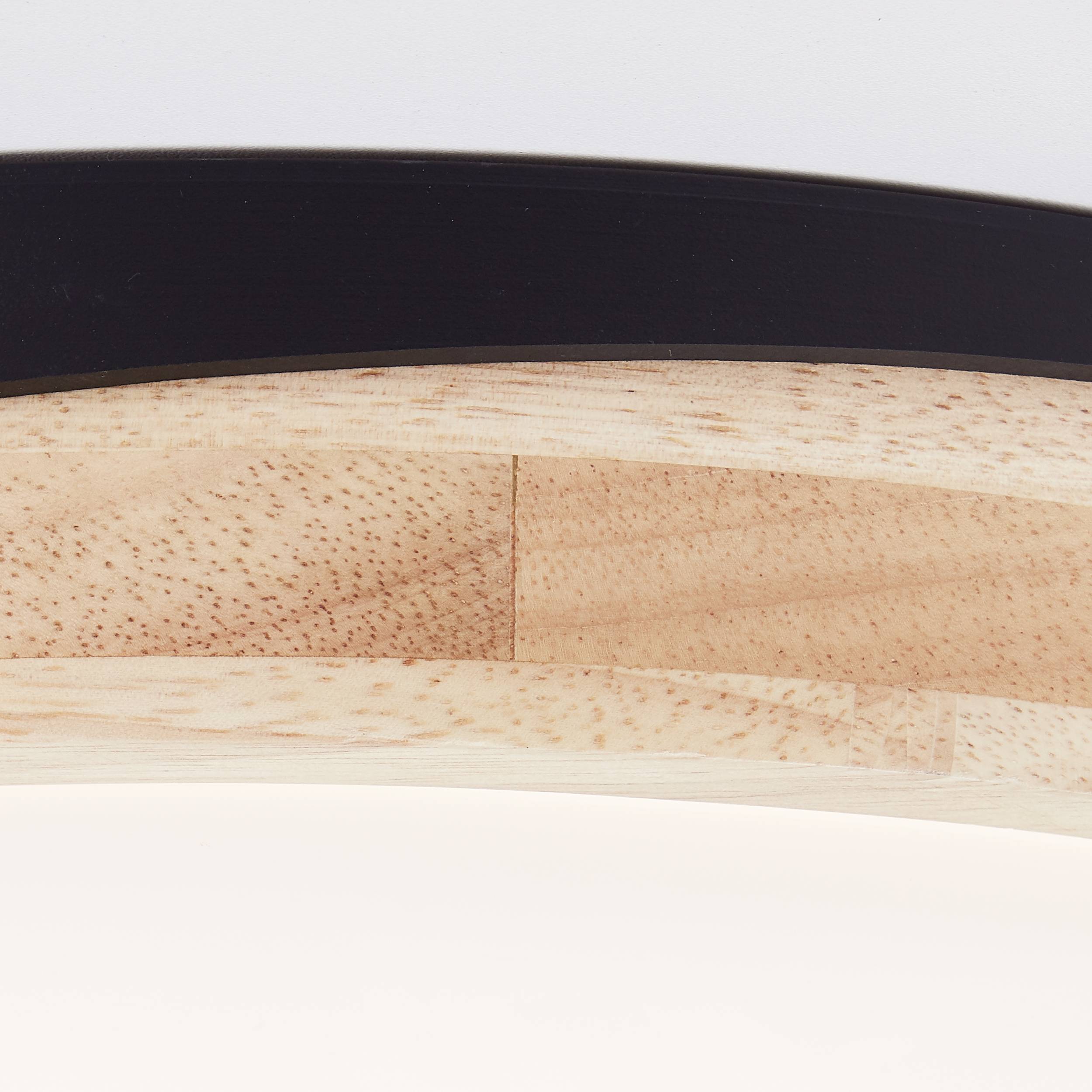 Brilliant G80845/76 Baarlo LED-Deckenleuchte LED LED fest eingebaut 24W Schwarz (matt), Holz