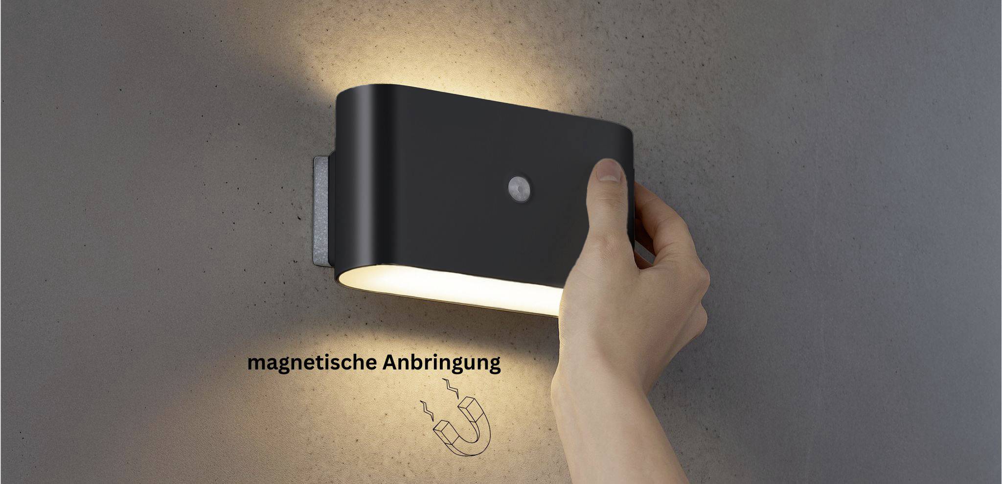 Brilliant Xino G80605/06 LED-Außenwandleuchte mit Bewegungsmelder LED LED fest eingebaut 34W Schwarz