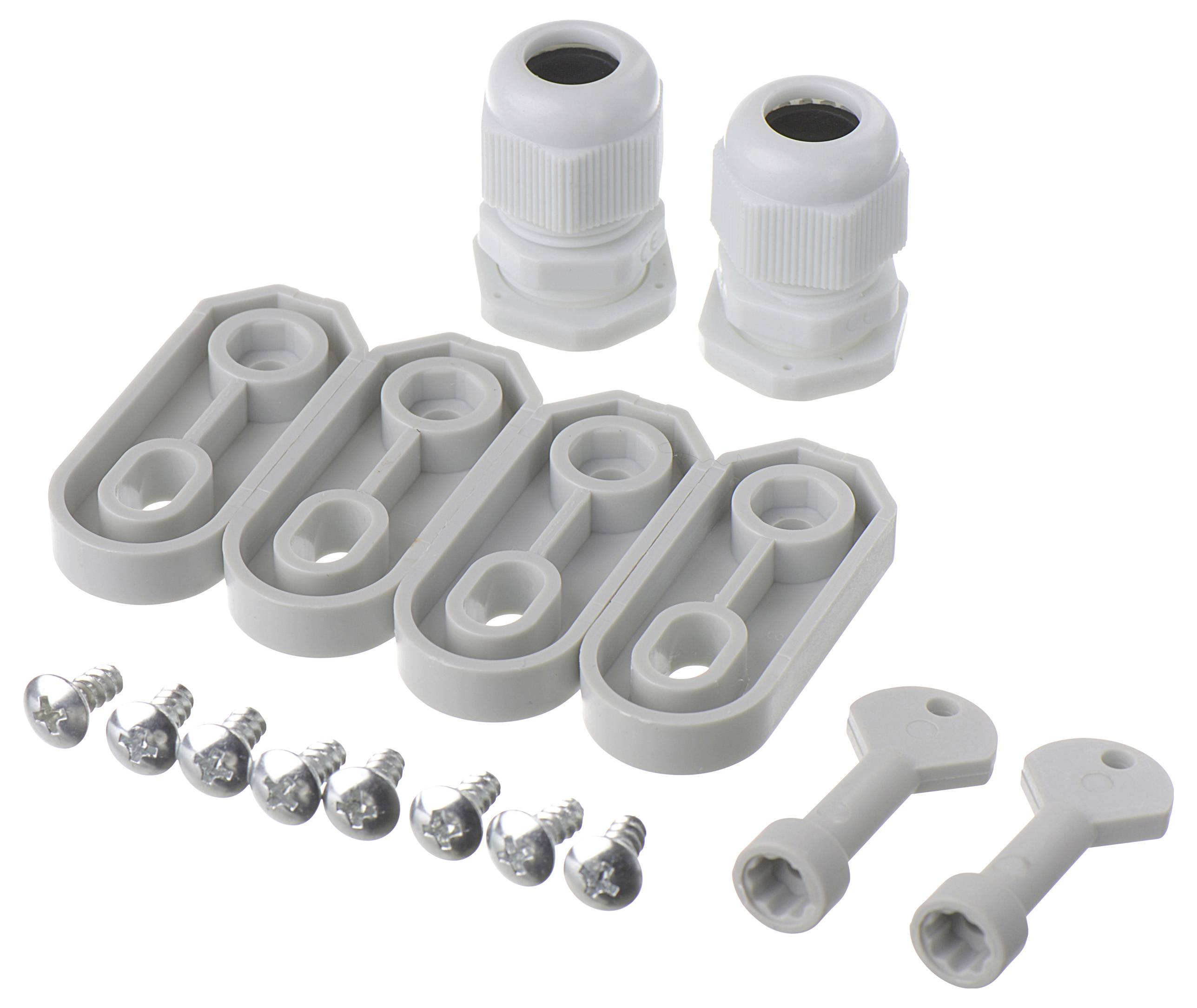 TRU COMPONENTS TC-PSC-40x50x20 Schaltschrank 400 x 500 x 200 ABS, Polycarbonat Hellgrau 1St.