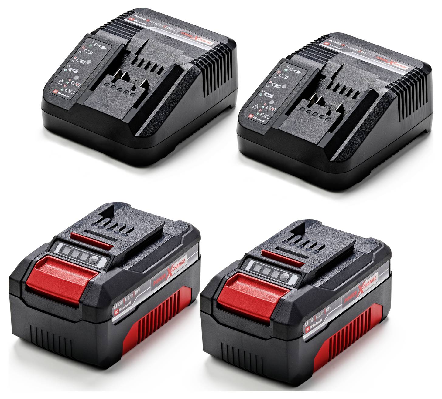 Einhell Power X-Change GE-CM 43 Li M Kit (2x4,0Ah) Akku Akku-Rasenmäher inkl. Ladegerät, inkl. 2. Akku 36V Schnittbreite (max.)